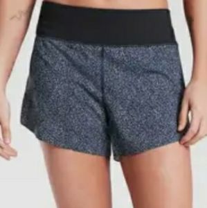 Athleta Run With It 3" Shorts Black Static Size XS 530652 Inner Liner